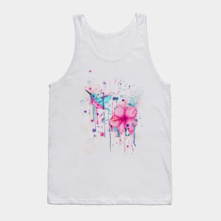 Hibiscus Hummingbird Tank Top